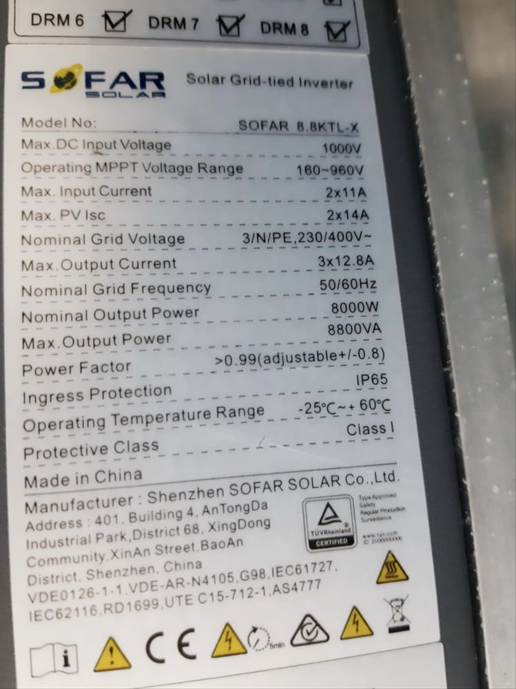 Falownik Sofar 8.8 KTL-X G2 8.8kW 11kW 12kW