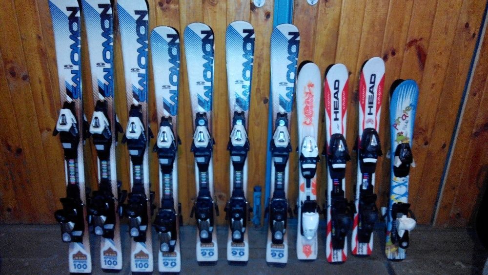 Детские комплекты лыж с ботинками из Европы.