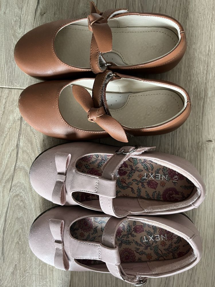 Baleriny baletki emel 28 brązowe kokardka buty buciki