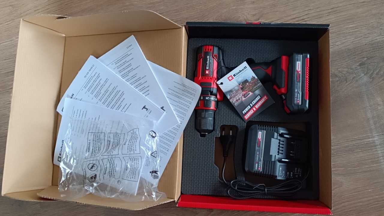 Einhell TC-CD 18/35 LI wiertarko wkrętarka akumulatorowa, ładowarka