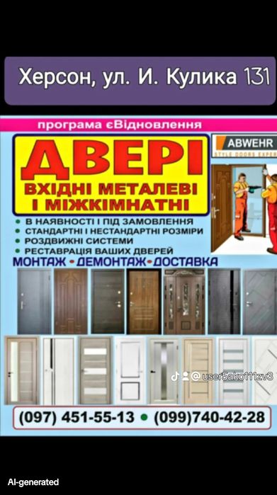 Двери входные и межкомнатные, окна балконы металлопластиковые