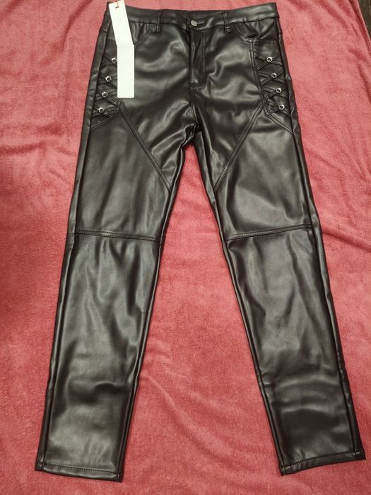 Spodnie damskie skórzane