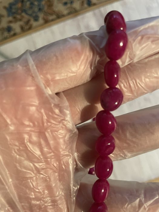Намисто натуральний рубін