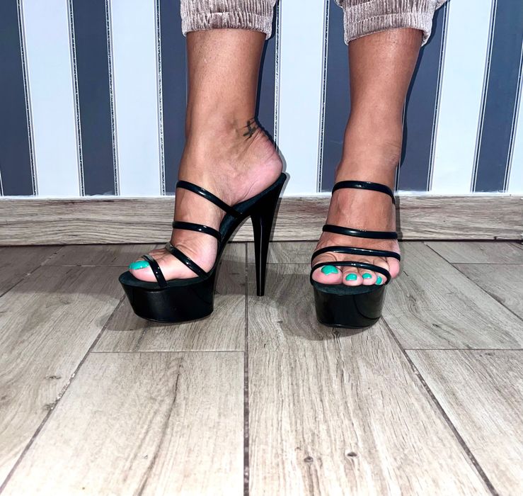 149/ ODRĘKI 39 szpilki klapki obcas 15 Trans Crossdress buty 36-46 EU