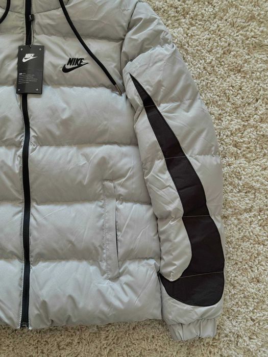 ТОП! Пуховик Nike Світло сірий S M L XL XXL