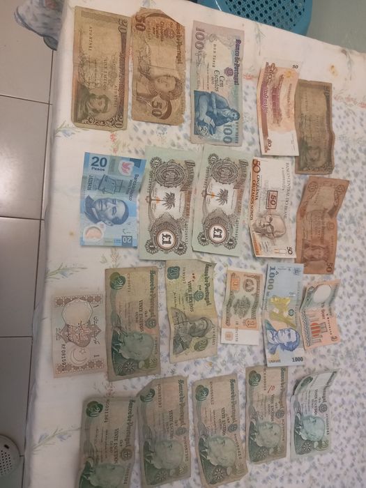 Notas antigas para coleccionáveis