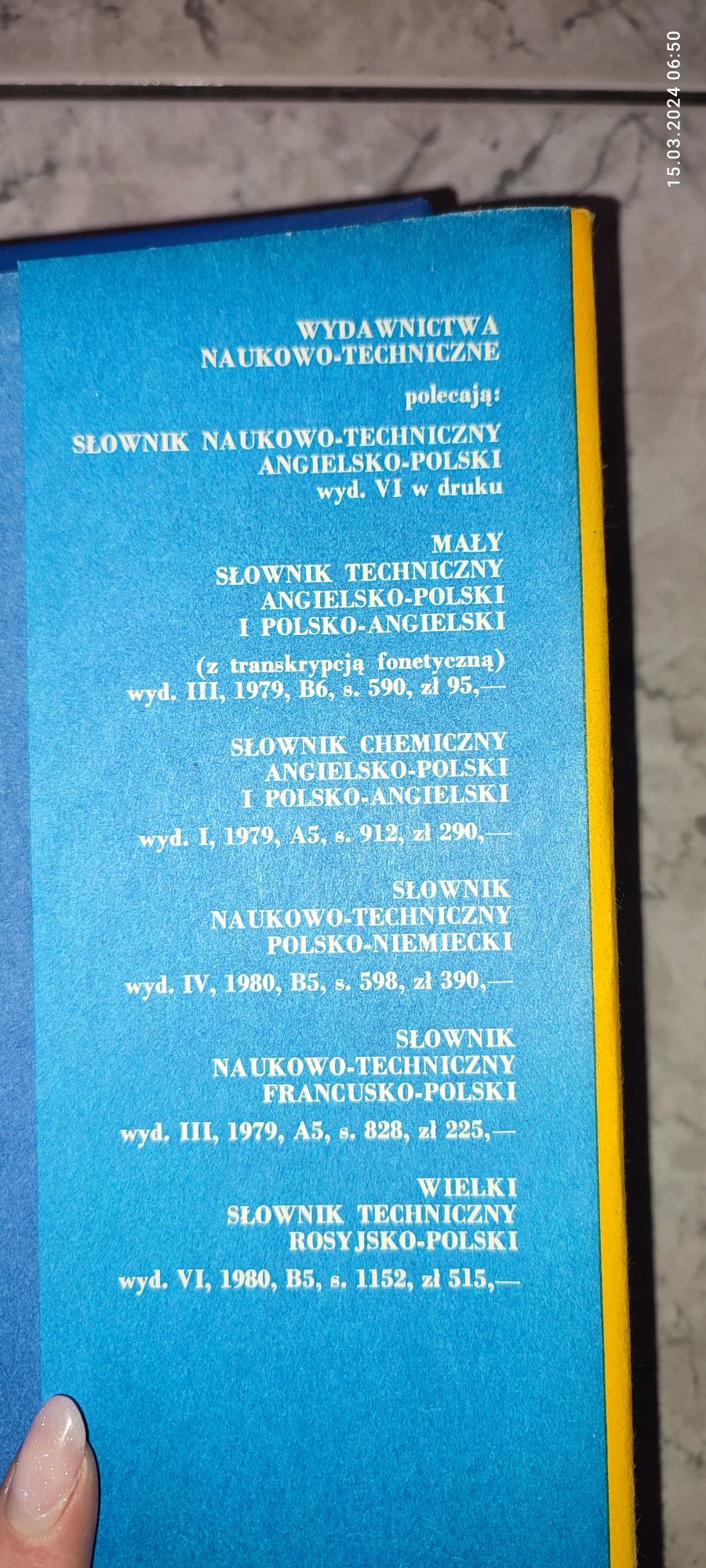 słownik naukowo - techniczny polsko-angielski