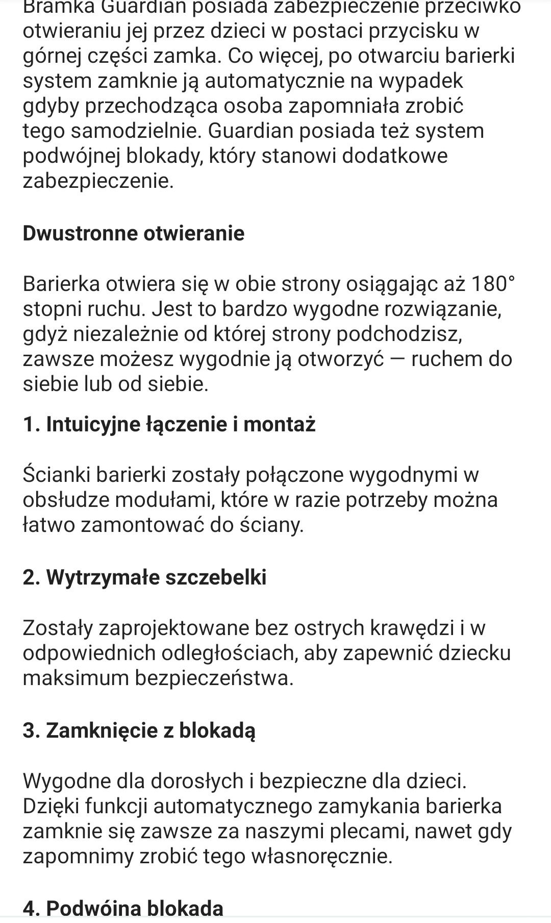 Barierka zabezpieczająca kojec