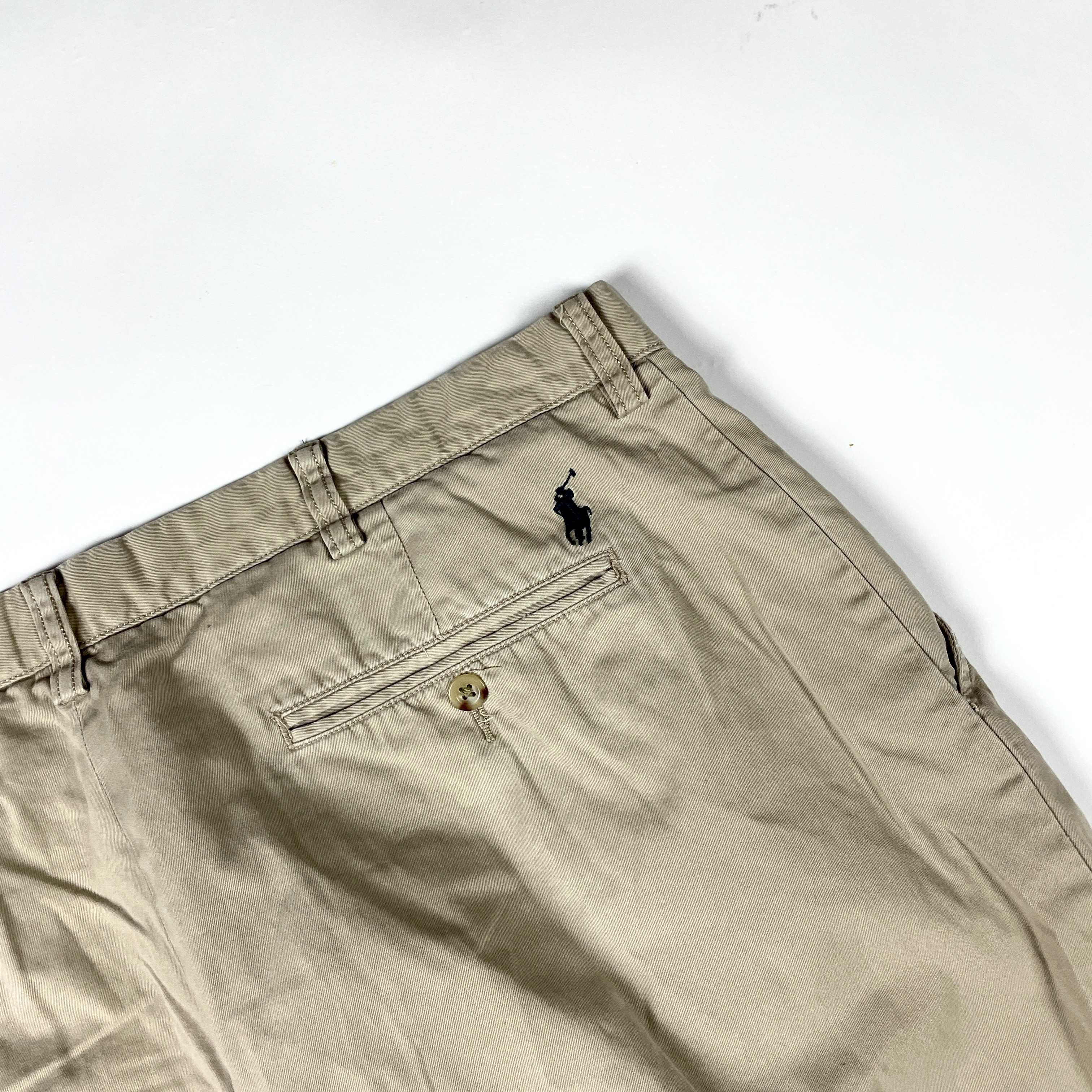 Ralph Lauren brązowe krótkie spodenki chino (L) 90s 80s y2k