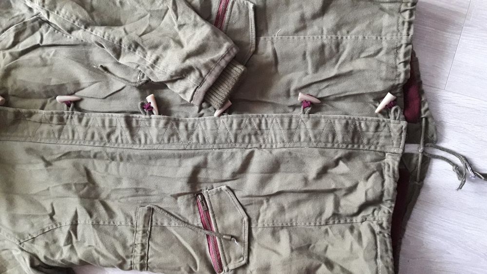 Płaszcz zimowy bardzo ciepły AMISU r.42 futerko odpinane