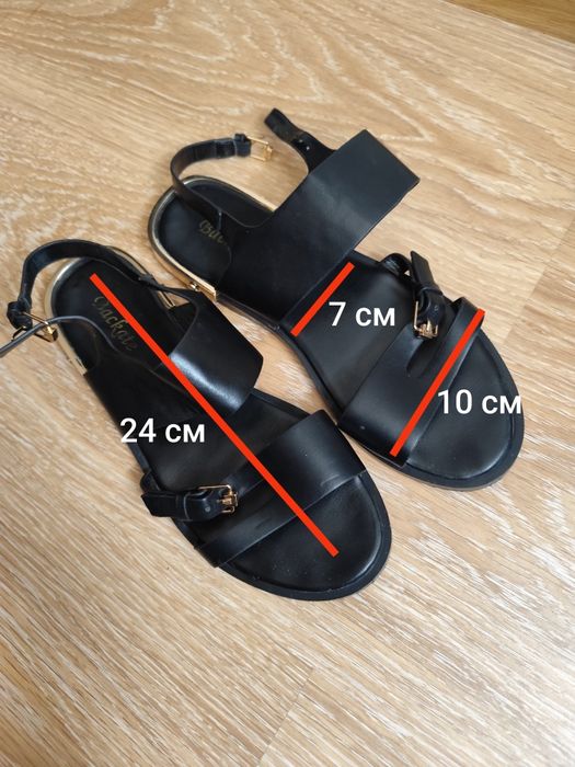 Босоніжки сандалі шкіряні чорні