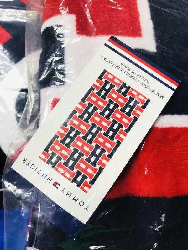 Рушник банний для сауни пляжний 92 см × 178 см tommy hilfiger