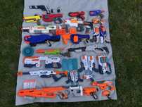 Duży zestaw blasterów Nerf & X-Shot – aż 25 sztuk! Stan bardzo dobry