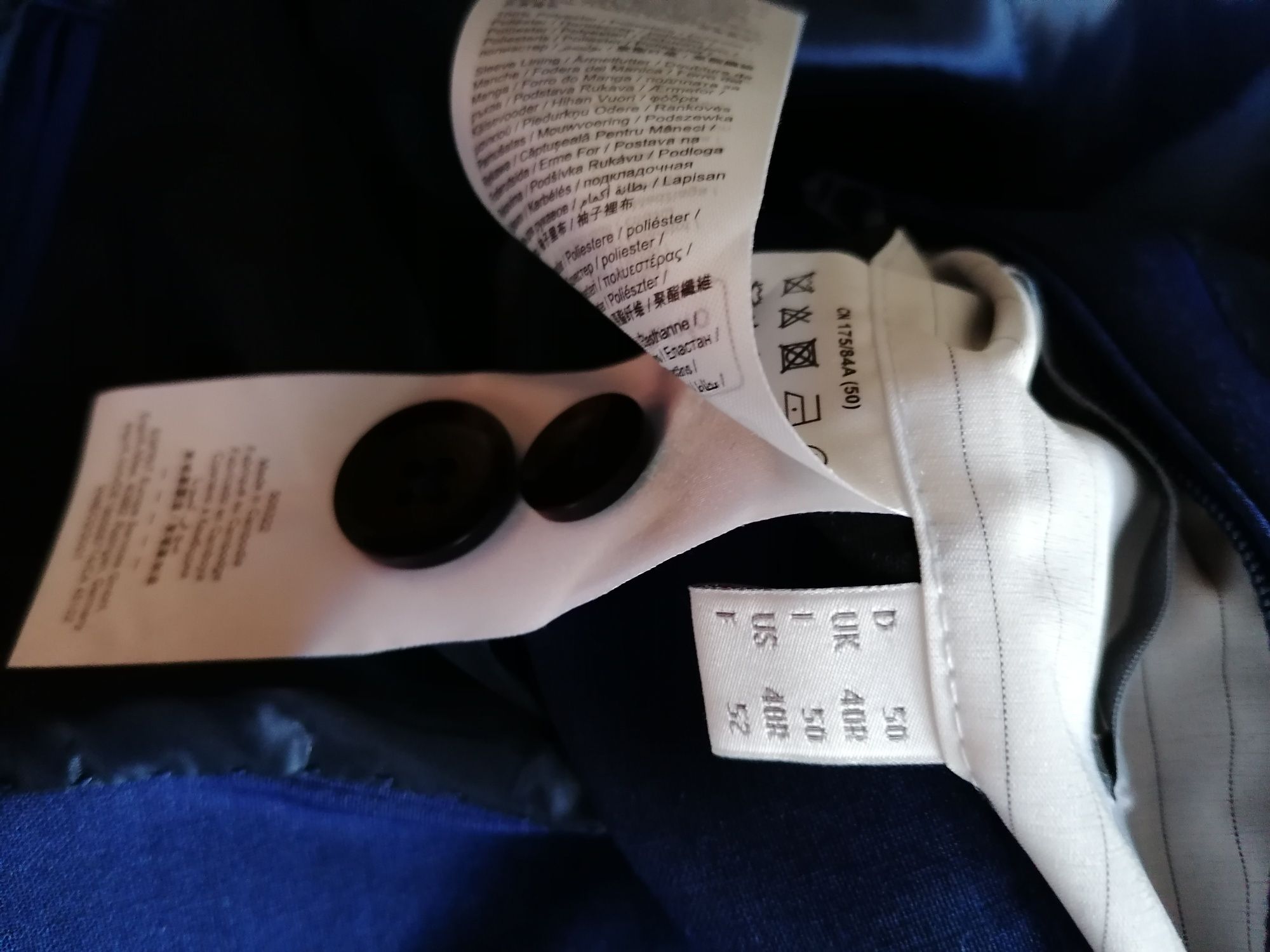 Garnitur nowy kobalt Esprit Slim rozmiar 50