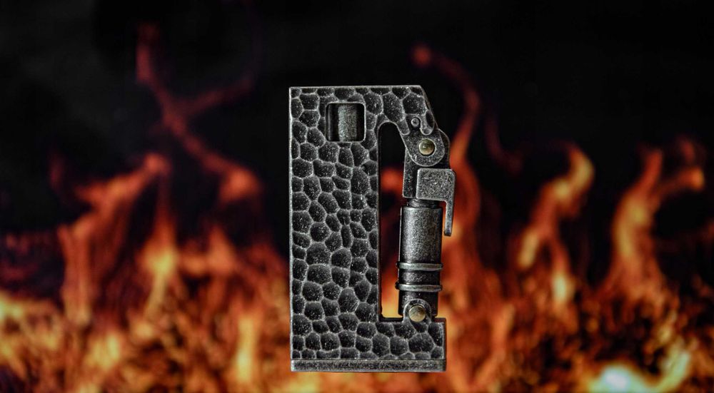 Zapalniczka Płomieniowa Benzynowa Vintage Retro Metalowa Starodawna