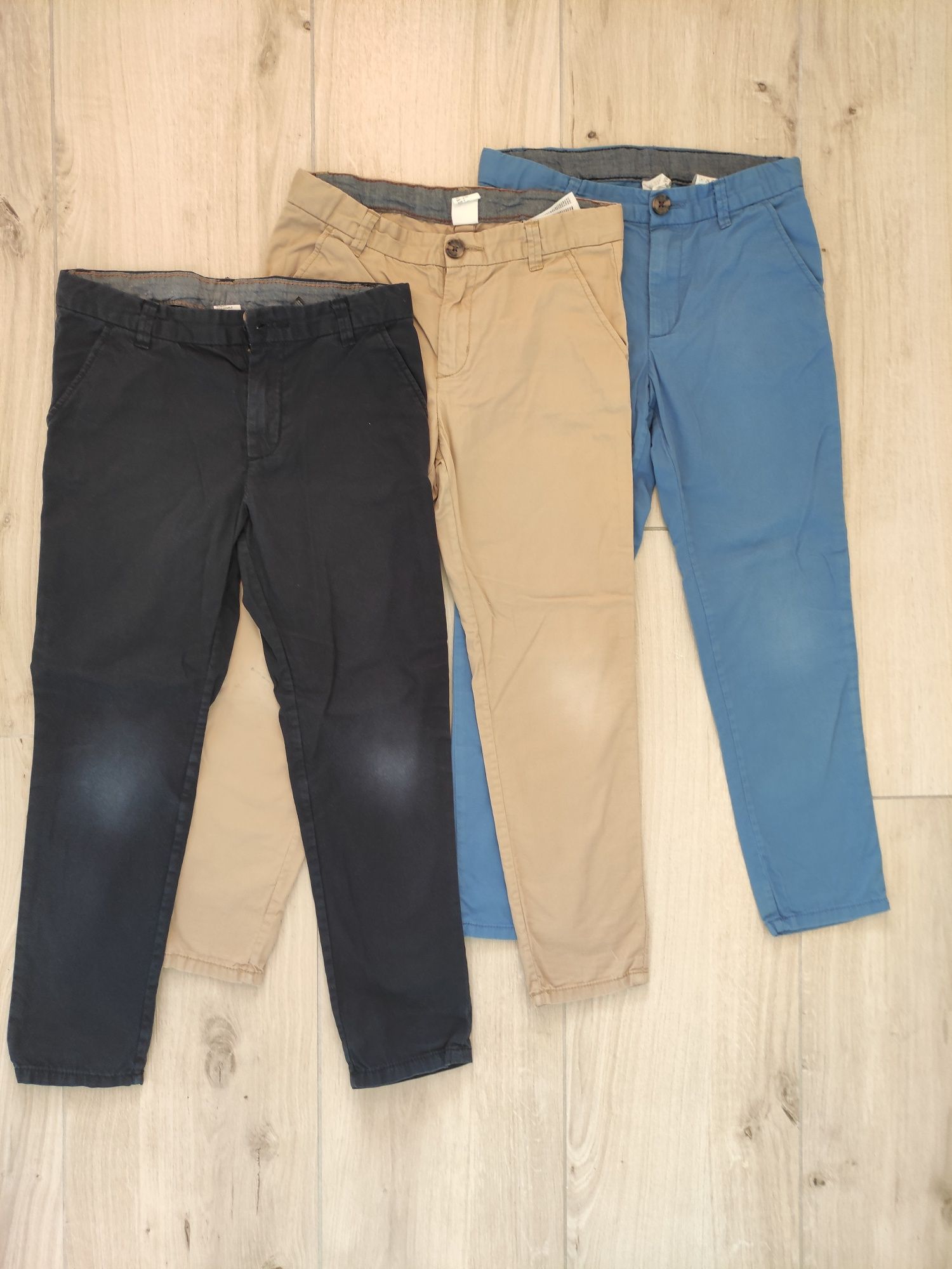 3 szt.spodnie jeansy h&m slim fit rozm.122