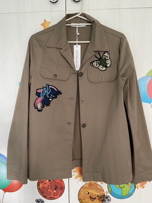 Nowa lekka kurtka khaki Ninascimento włoska roz S