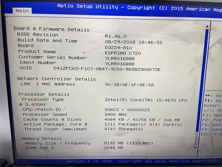 компьютер Fujitsu Esprimo C720 4-ядерный Core i5-4670 COM Port