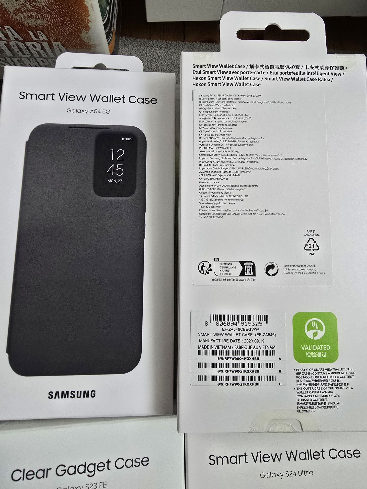 Etui Samsung Galaxy s24 ultra A54 s21+ s23FE  5G view wallet cover ori