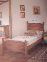 Cama solteiro madeira maciça com colchão novo Molaflex