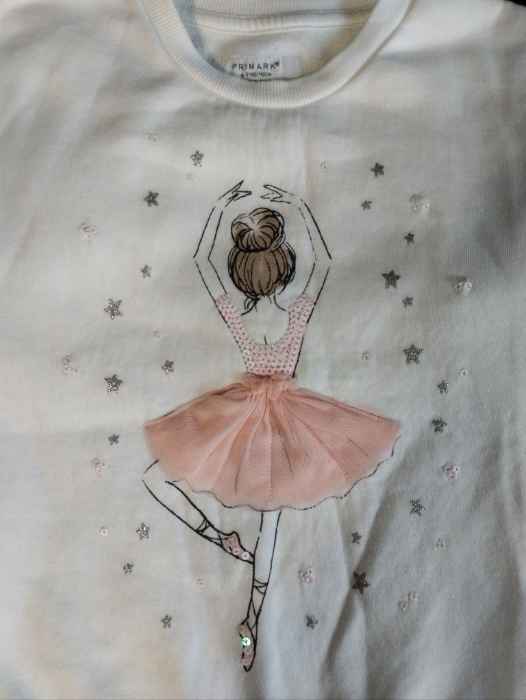Bluzy bluzeczki dziewczęce długi rękaw rozmiar 110