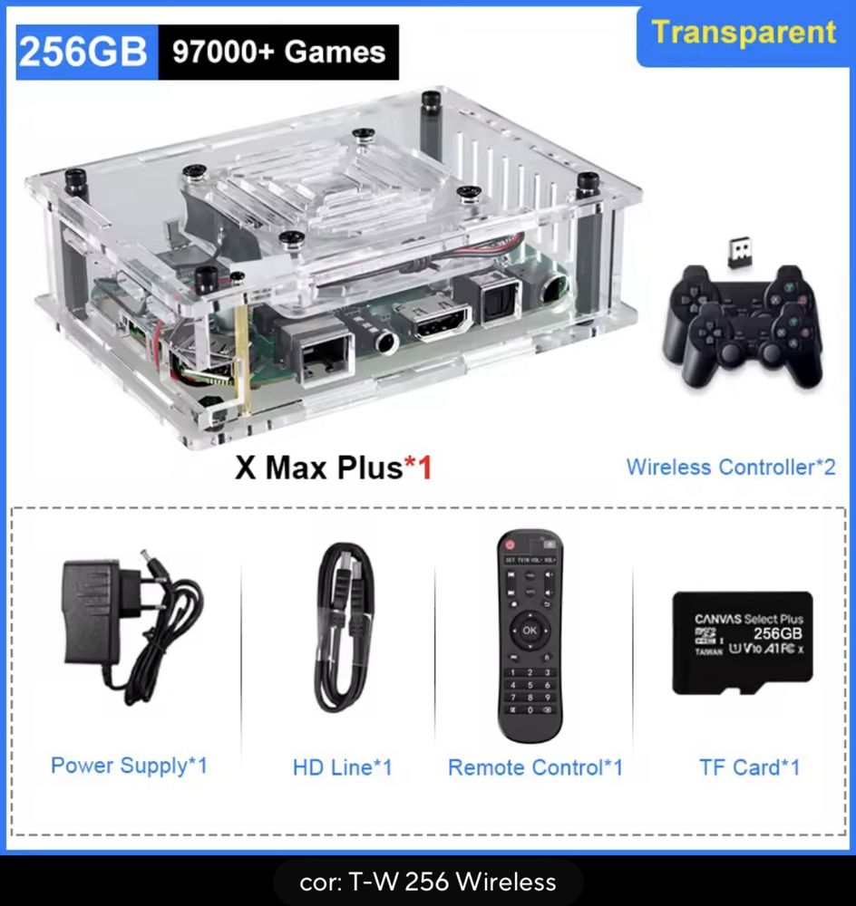 Super Consola X Max Plus 256GB +97000 jogos