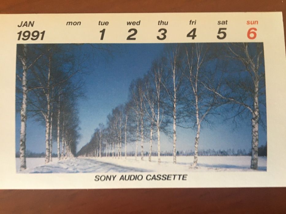 Coleção completa 53 Calendários Sony em cassete ano 1981