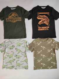 H&M T-shirt dinozaury jurrasic world r. 110/116 4-pack