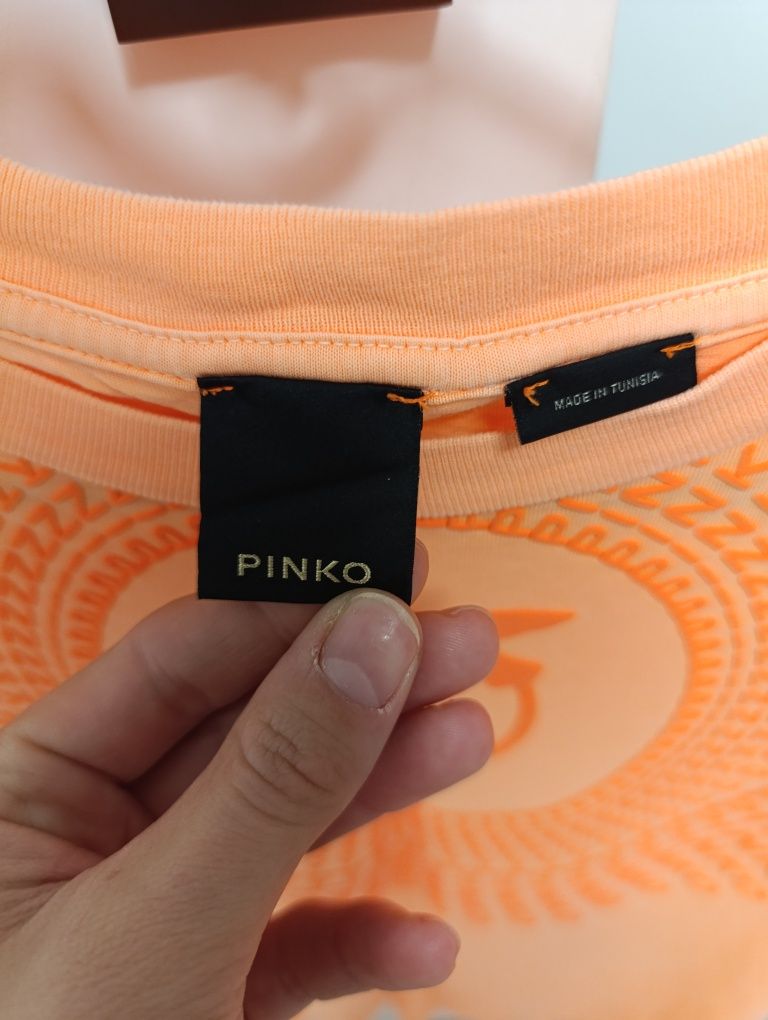 Koszulka t-shirt damski Pinko pomarańczowy S