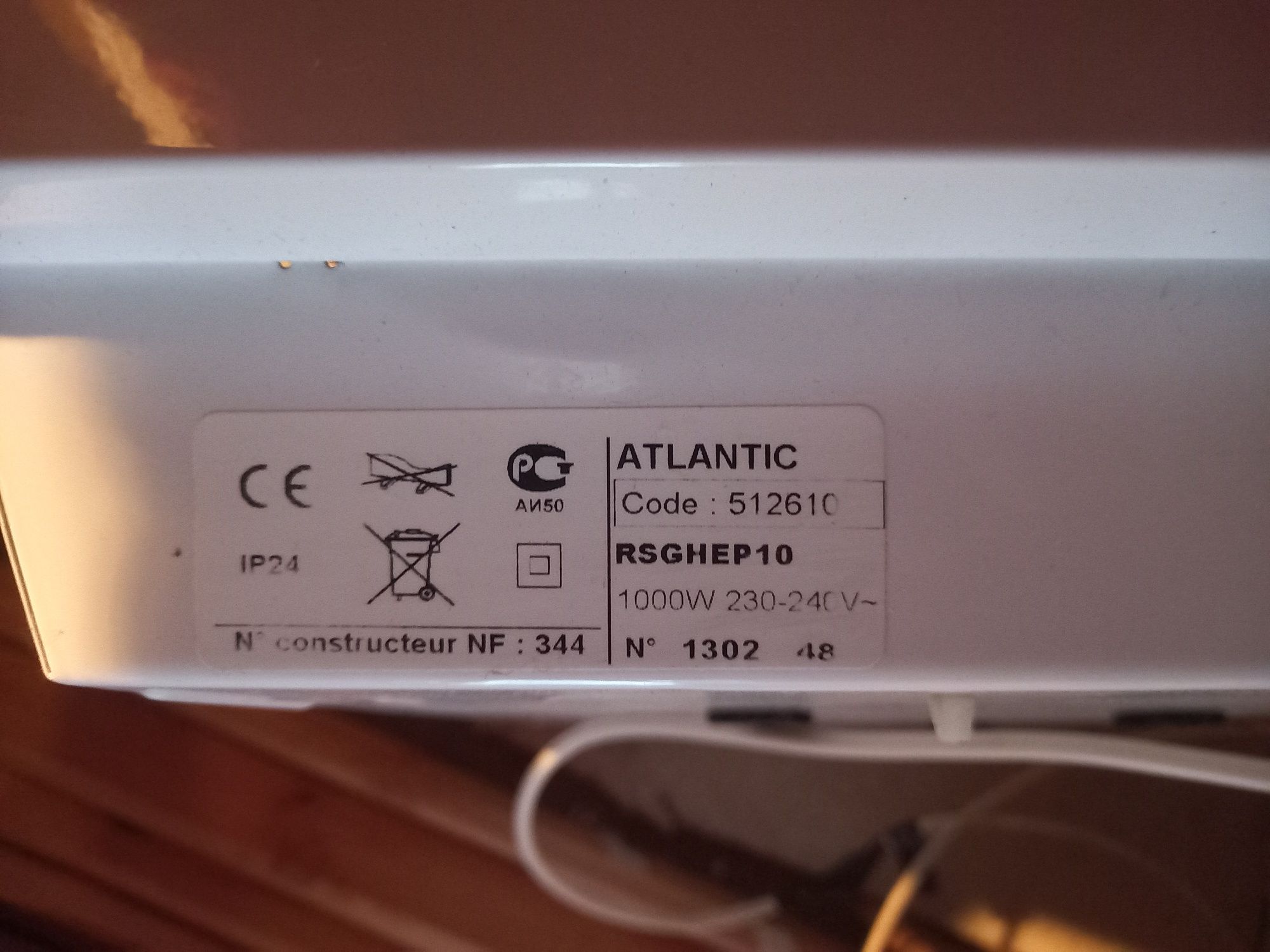 Grzejnik atlantic solius promiennik 1000w