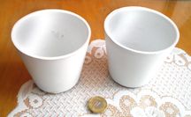 Osłonki, doniczki małe, 2 sztuki, wysokość 7,5 cm