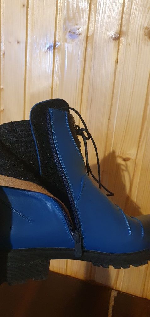 Супер стильні чоботи, синие ботинки, синього кольору з градієнтом, р 3
