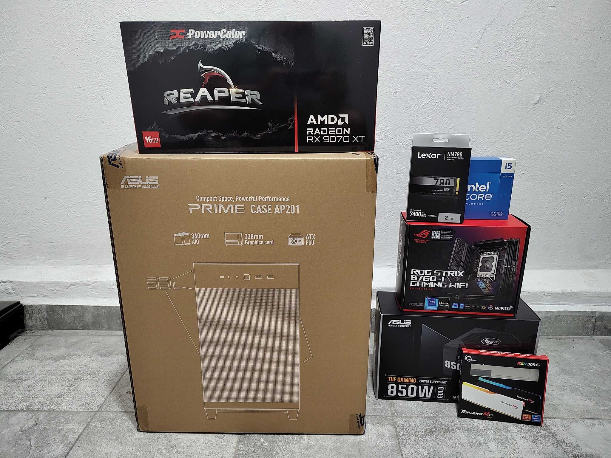 Komputer: i5-14600K + 48GB DDR5 + 2TB + RX 9070 XT / WiFi
