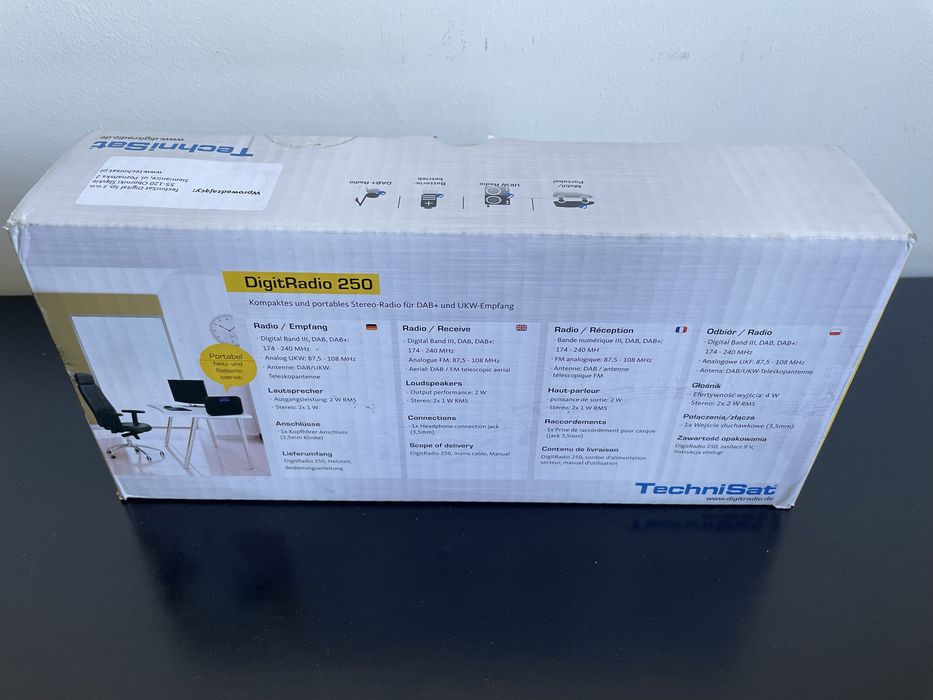 Radio cyfrowe DAB plus Technisat DigitRadio 250 kolor czarny