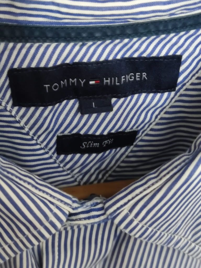 Koszula klasyczna Tommy Hilfiger denim L M classic sport retro drip pr