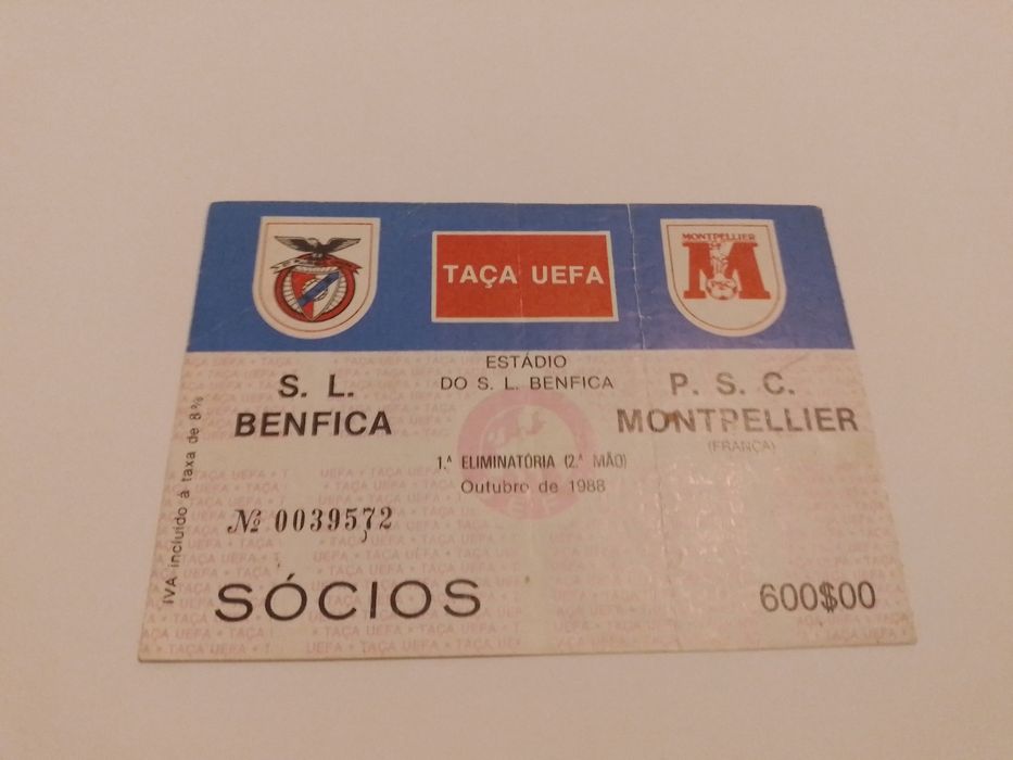 Bilhete Benfica x Montpelier