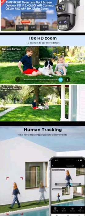 Камера  BESDER 15MP A22YQS з авто спостереженням та автоматичним ZOOM