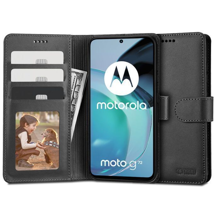 Tech-Protect Wallet Motorola Moto G72 Black