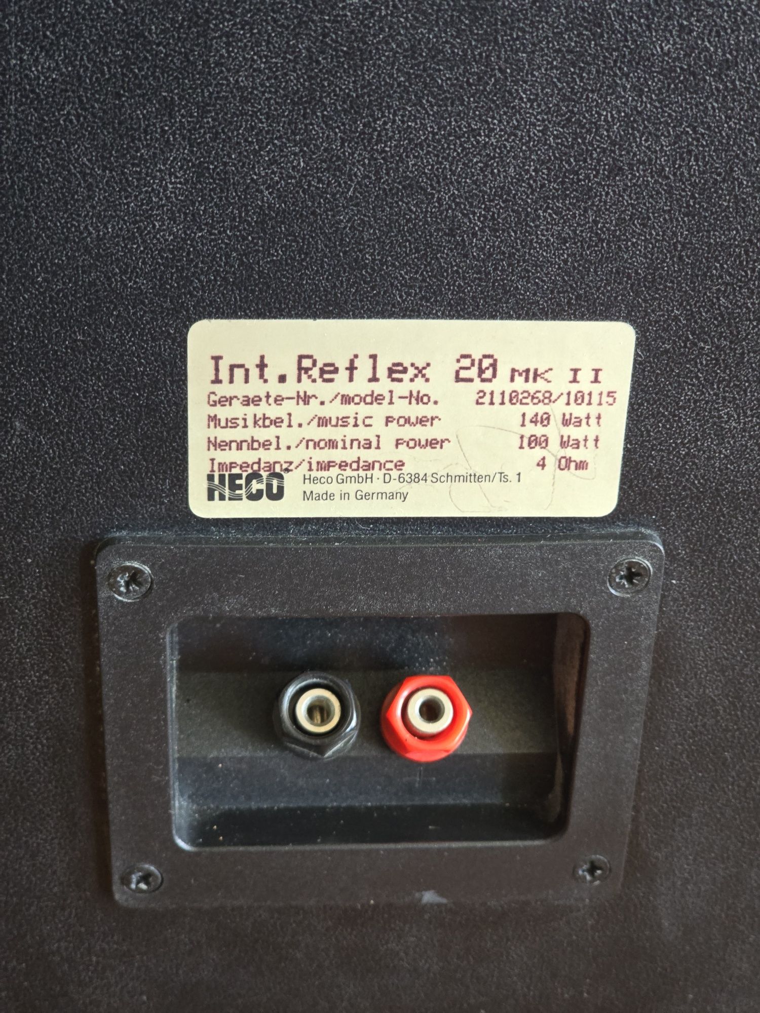 Heco Int Interior REFLEX 20 Mk II 100/140W 4ohm kolumny Germany