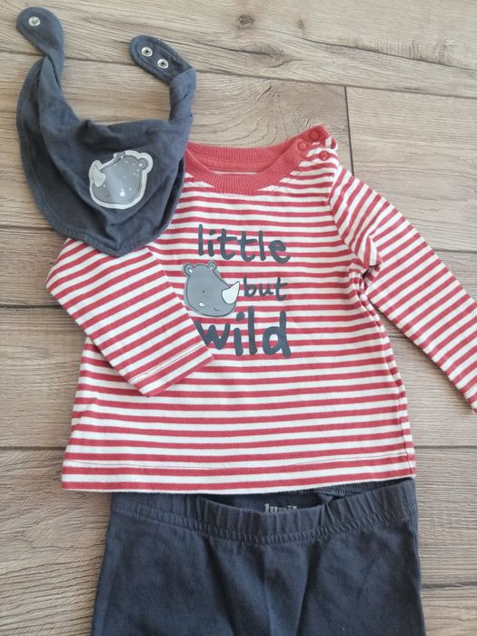 Komplet bluzka długi rękaw+spodenki 62/68