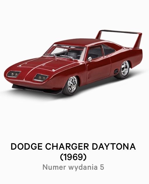 Deagostini Szybcy i wściekli numer 5 dodge charger daytona