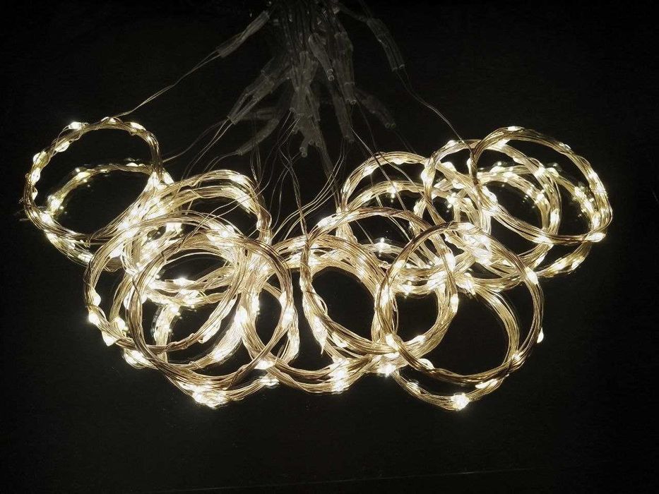 Гірлянда штора 2x1.5 метри, 150LED, "краплі" від USB, кольори в ассорт