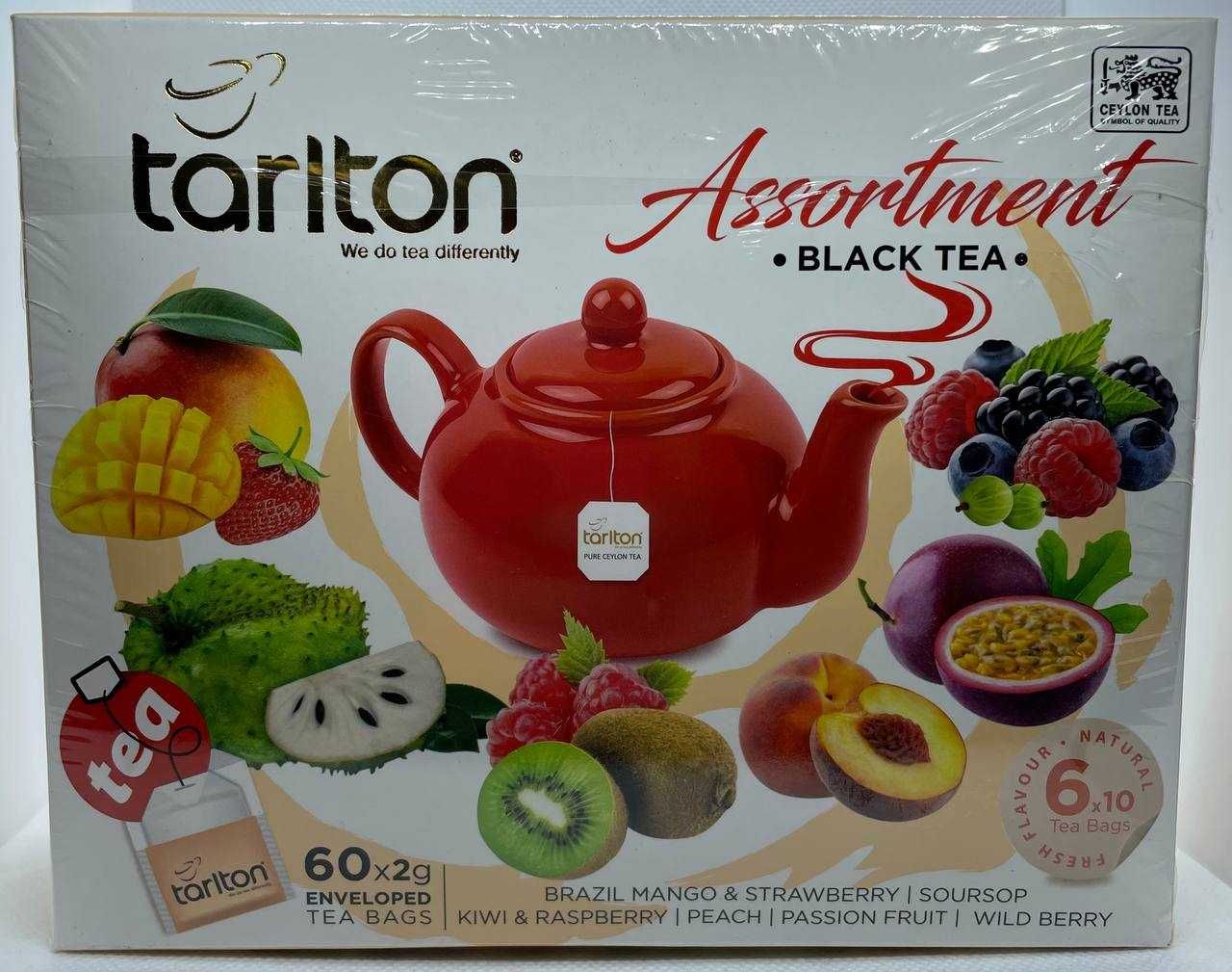 Асорті чайних пакетиків 60 шт від Тарлтон. 3 види