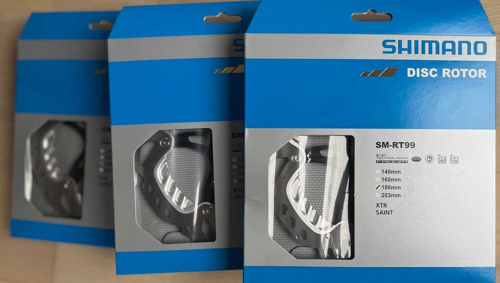 2 x Tarcza hamulcowa Xtr sm rt 99 Ice 180 mm SHIMANO  technology xt