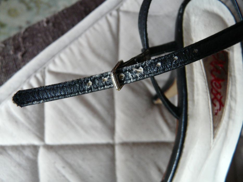 Nine West vintage lata 80-te USA eleganckie sandalki  czarne skorzane