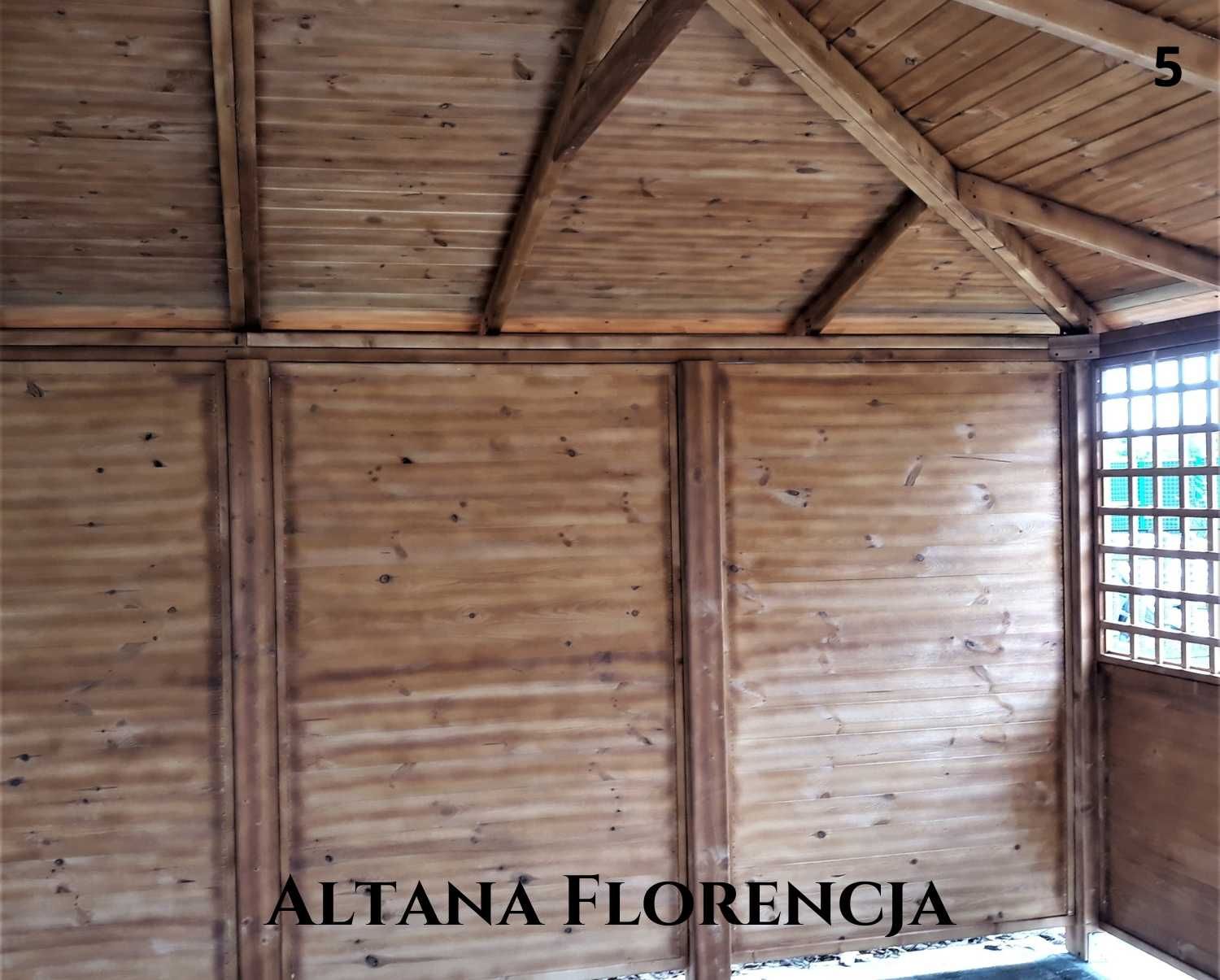 Altana drewniana ogrodowa Florencja. Szybka realizacja. Producent