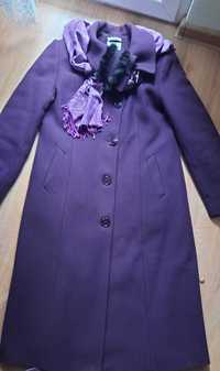 Płaszcz fioletowy Andmar r. L 80% wełny
