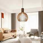 Drewniane lampy sufitowe - Skandynawska lampa do salonu