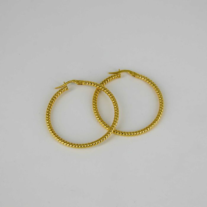 Złote kolczyki 585 koła 2,59 gram 3,5cm Nowe WYSYŁKA GRATIS