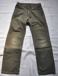 dżinsy chłopięce 152 oliwkowe spodnie jeans straight